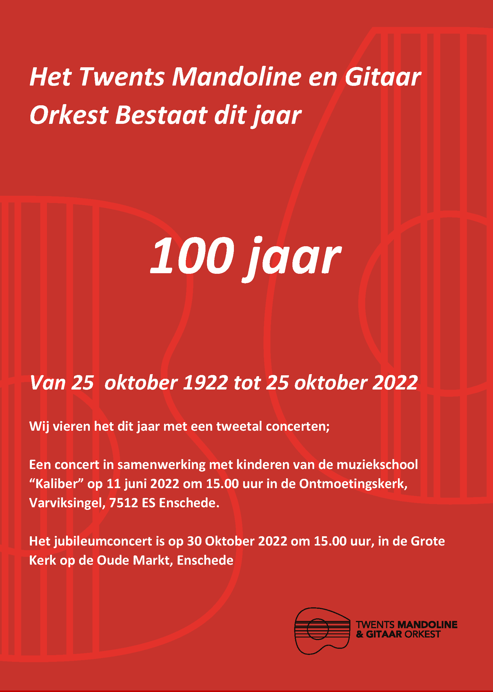 Poster 100 jaar jubileum A4